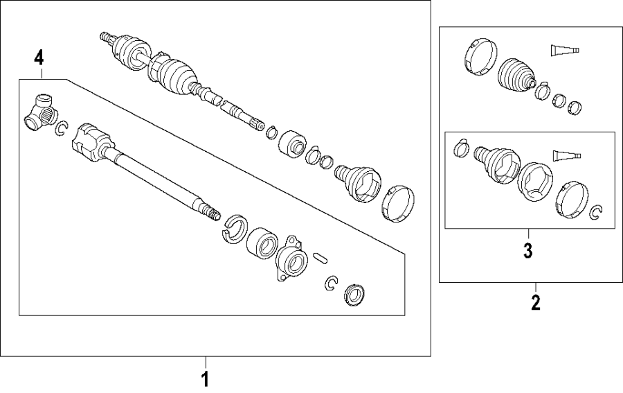 Diagram DRIVE AXLES. AXLE SHAFTS & JOINTS. for your 2009 Toyota Camry   