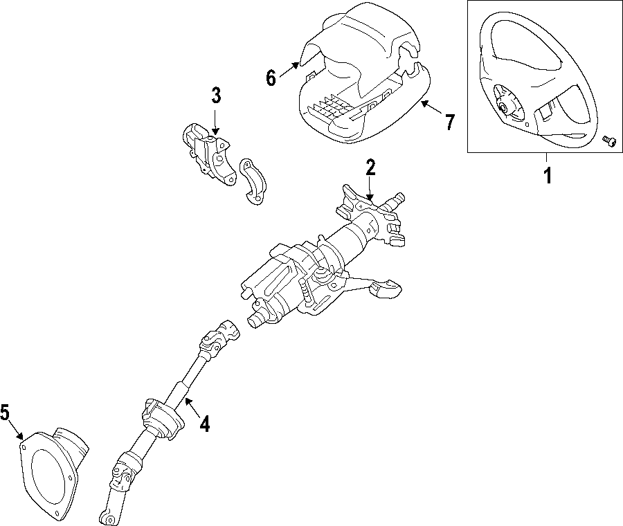 Diagram STEERING COLUMN. STEERING WHEEL. for your Toyota Avalon  