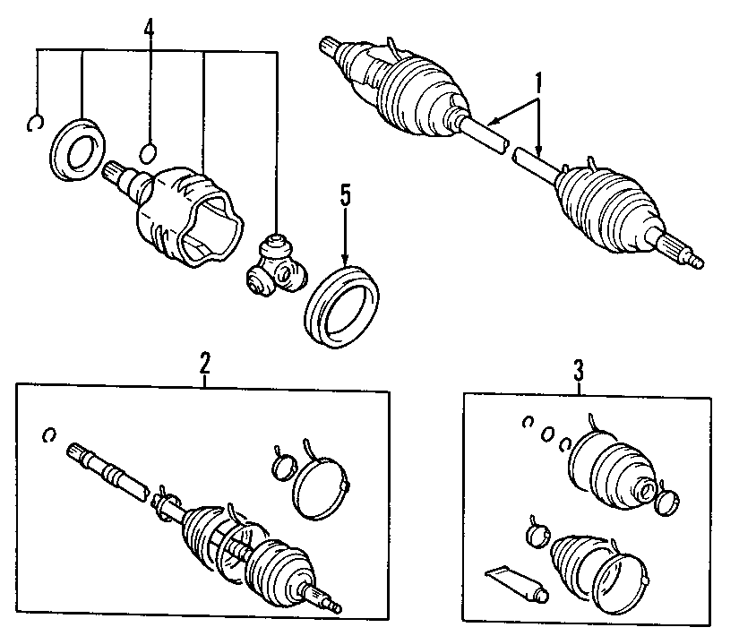 Diagram DRIVE AXLES. AXLE SHAFTS & JOINTS. for your 2006 Toyota Tacoma 4.0L V6 A/T 4WD Base Extended Cab Pickup Fleetside 