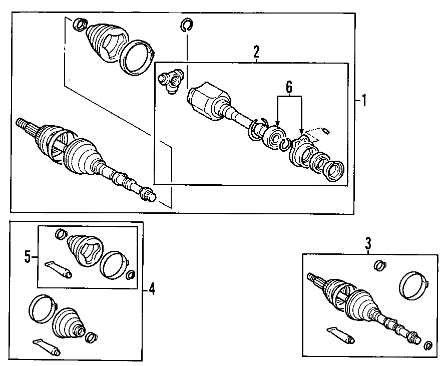 Diagram DRIVE AXLES. AXLE SHAFTS & JOINTS. for your Toyota Corolla  