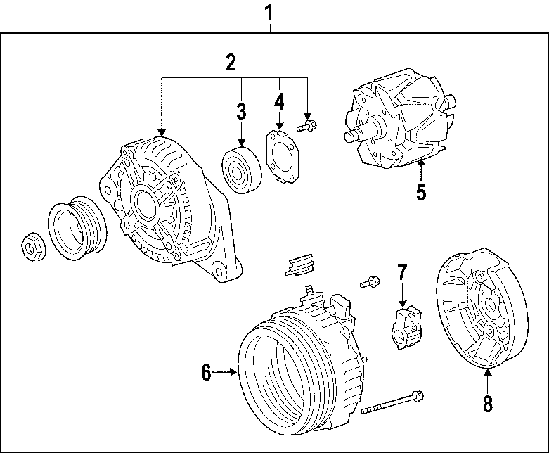 Diagram ALTERNATOR. for your 2006 Toyota Tacoma 4.0L V6 M/T RWD Pre Runner Extended Cab Pickup Fleetside 