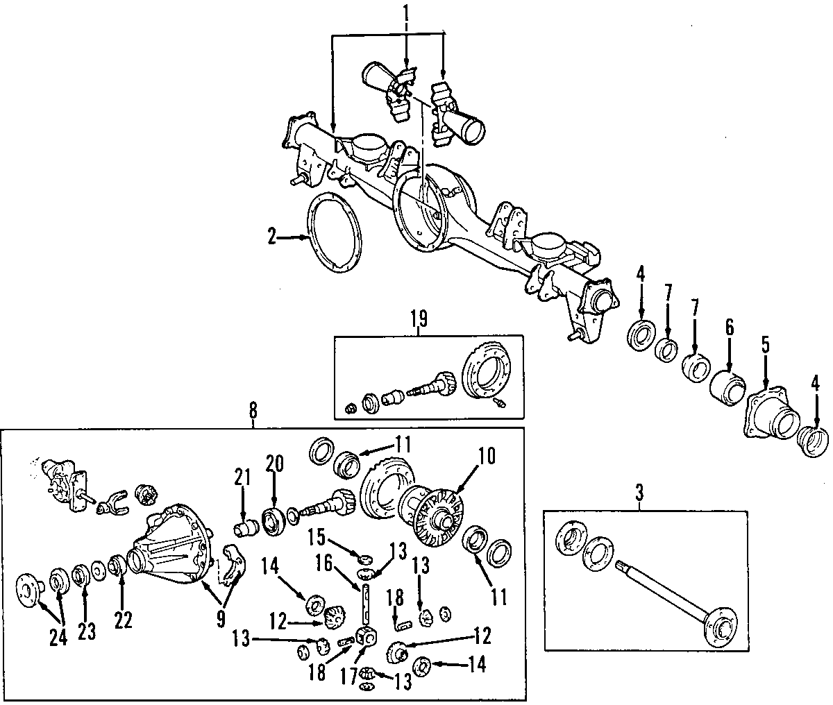 Diagram REAR AXLE. DIFFERENTIAL. PROPELLER SHAFT. for your 2012 Toyota Prius c   