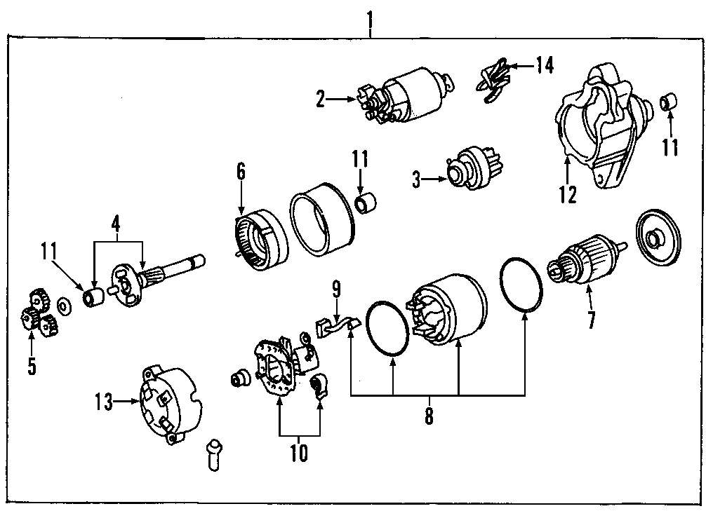 Diagram STARTER. for your Toyota Echo  