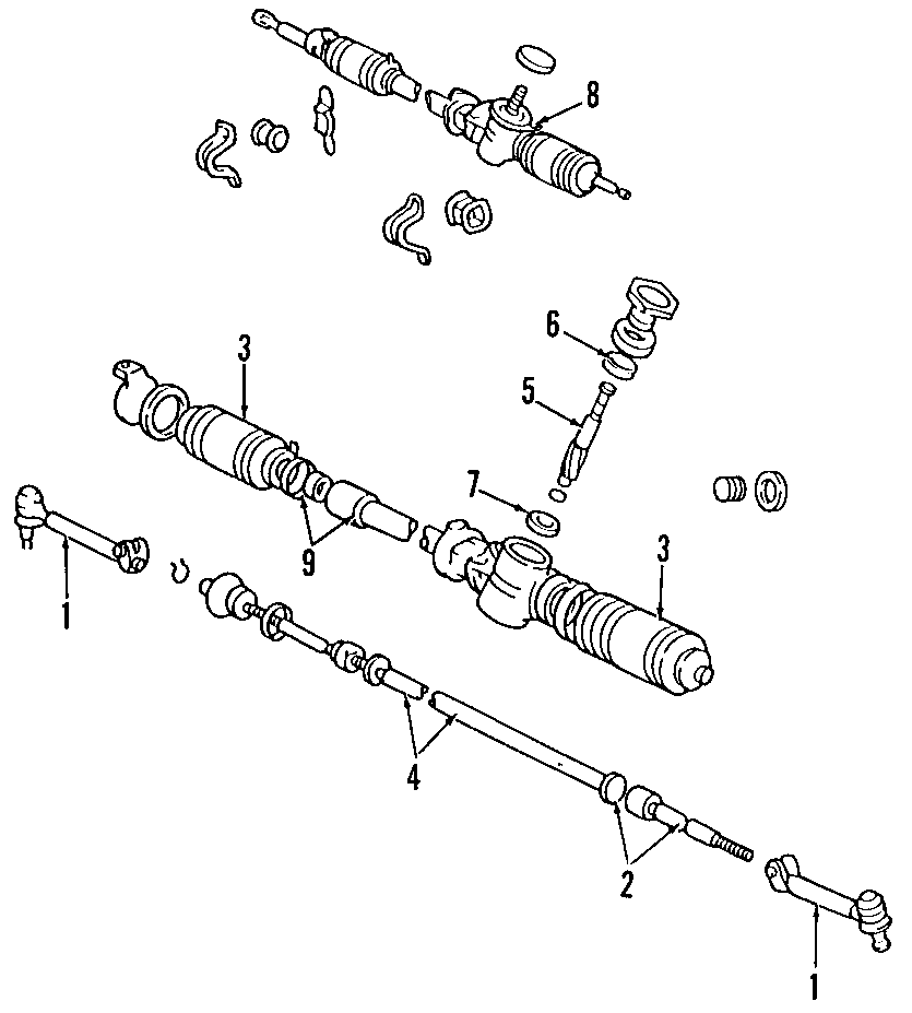 Diagram STEERING GEAR & LINKAGE. for your 2005 Toyota Tundra  Base Standard Cab Pickup Fleetside 