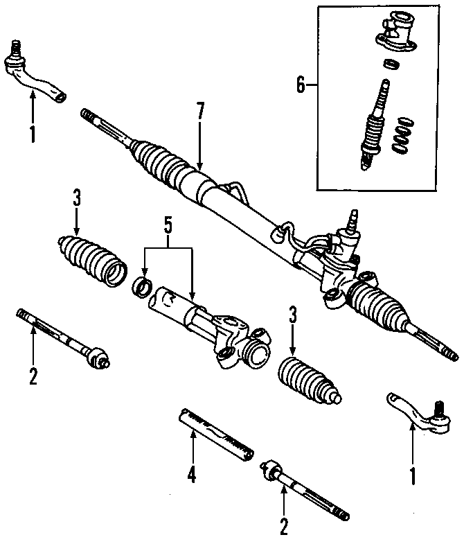 Diagram P/S PUMP & HOSES. STEERING GEAR & LINKAGE. for your 2005 Toyota Solara  SE CONVERTIBLE 