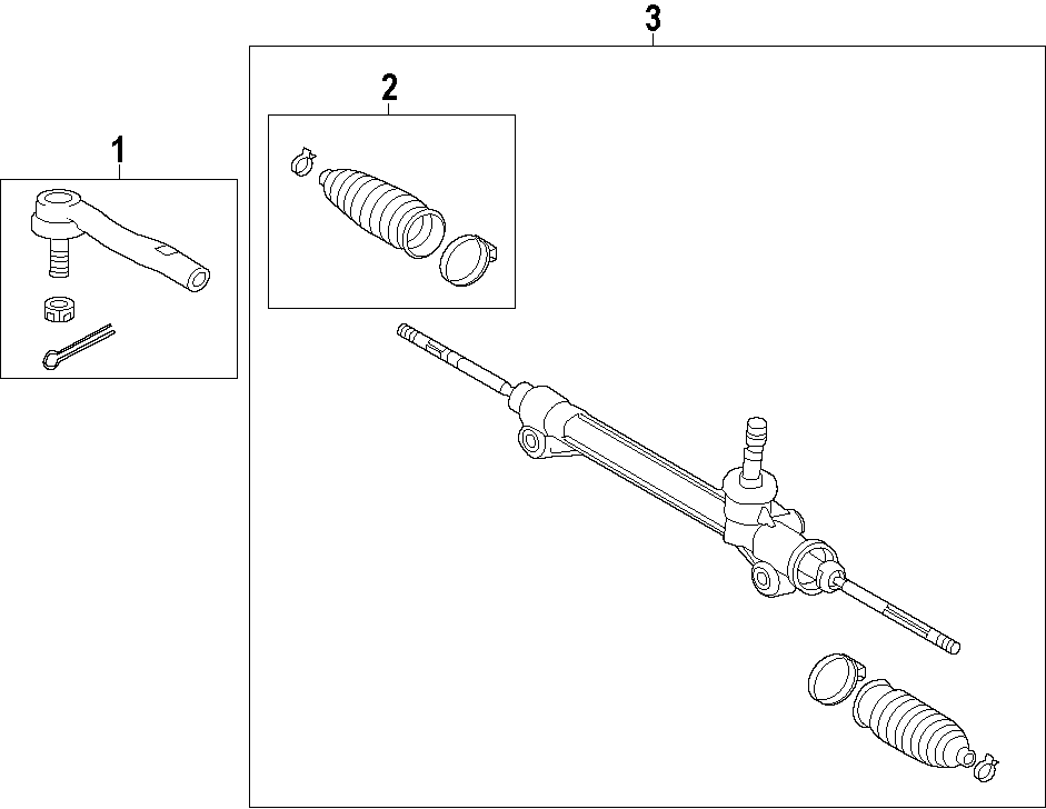 Diagram STEERING GEAR & LINKAGE. for your 2022 Toyota 4Runner 4.0L V6 A/T RWD Limited Sport Utility 