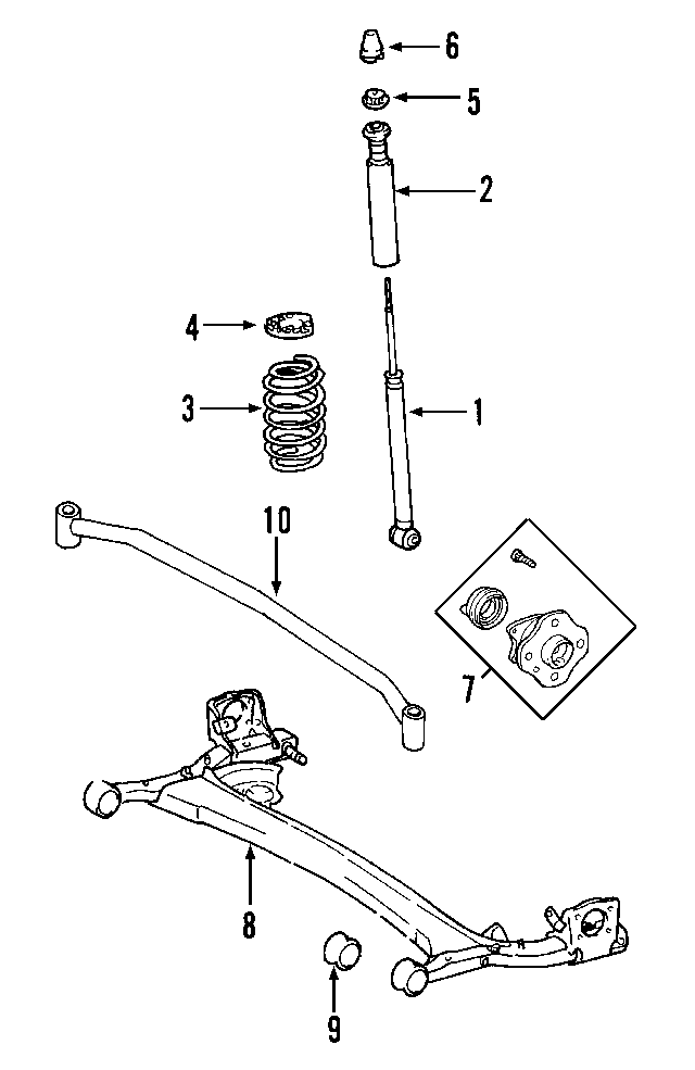 Diagram REAR SUSPENSION. REAR AXLE. RIDE CONTROL. STABILIZER BAR. SUSPENSION COMPONENTS. for your 2002 Toyota Celica   