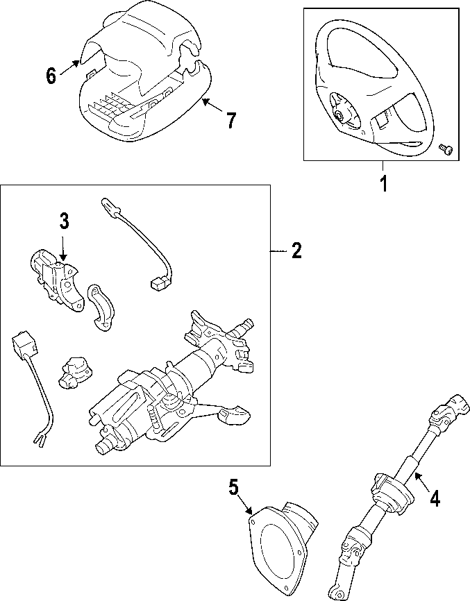 Diagram STEERING COLUMN. STEERING WHEEL. for your 2012 Toyota Sequoia   