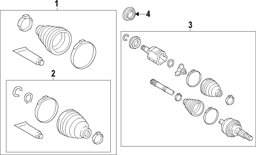 Diagram Rear axle. Axle shafts & joints. Drive axles. for your 2008 Toyota 4Runner   