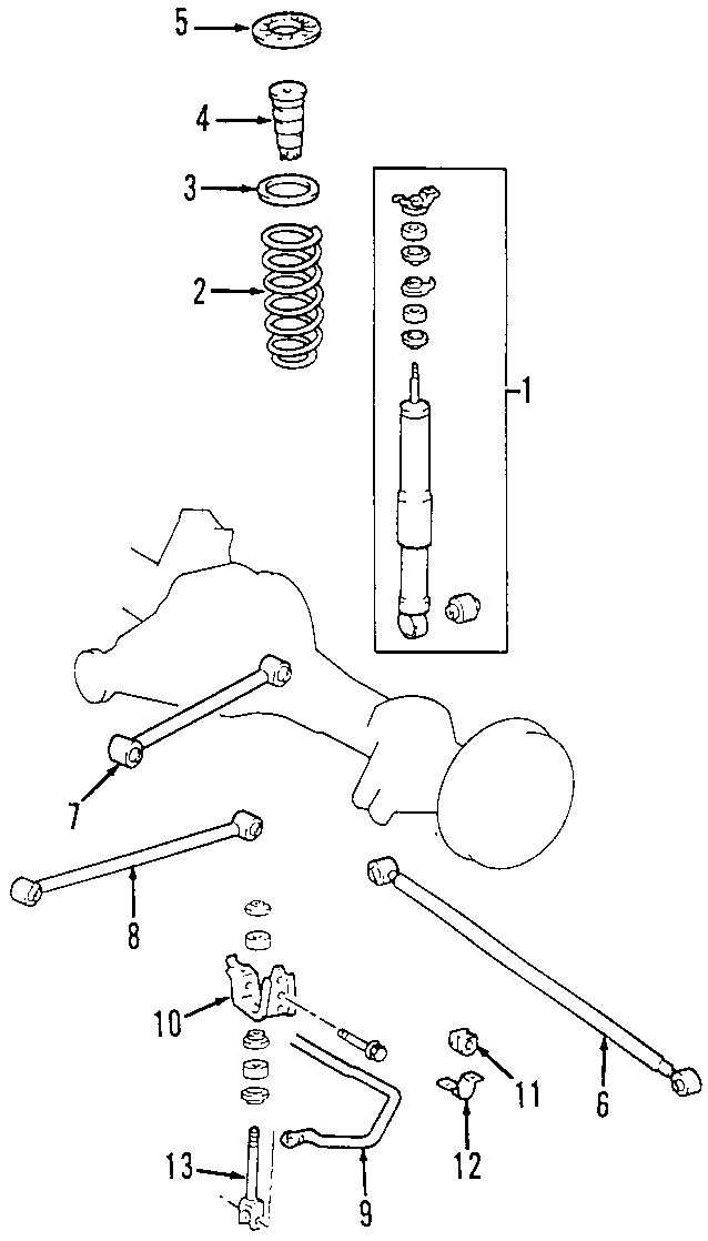 Diagram REAR SUSPENSION. for your 2003 Toyota Tacoma 2.4L A/T RWD Base Standard Cab Pickup Stepside 