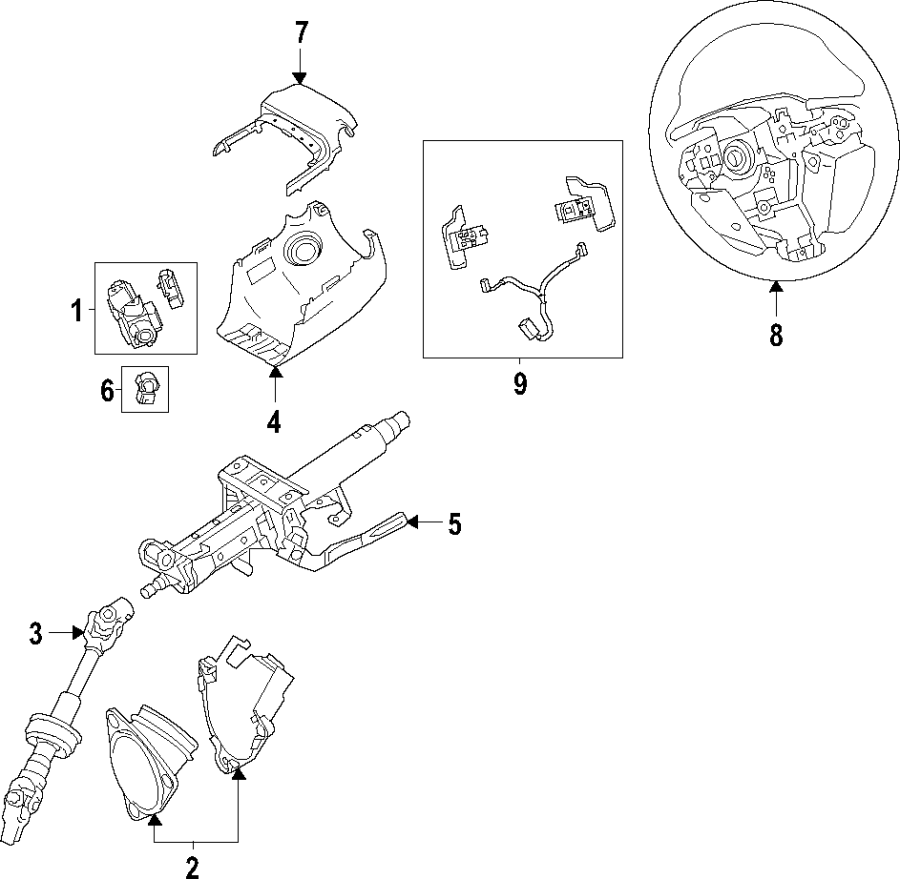 Diagram Steering column. Steering wheel. for your 1994 Toyota 4Runner   