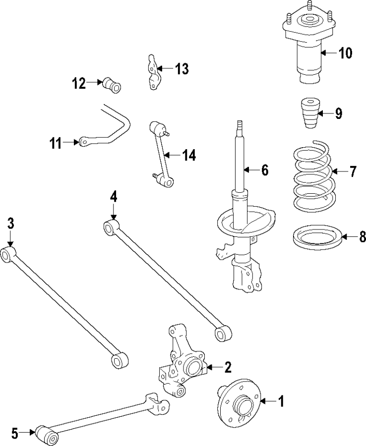 Diagram REAR SUSPENSION. STABILIZER BAR. SUSPENSION COMPONENTS. for your 2000 Toyota Camry   