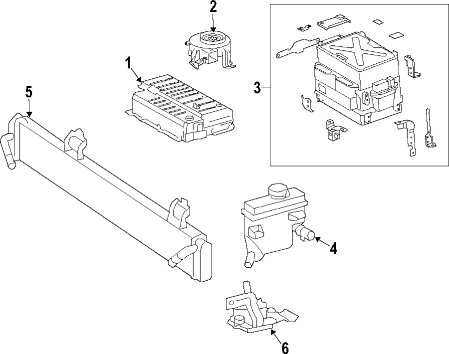 Diagram HYBRID COMPONENTS. COOLING SYSTEM. for your 2009 Toyota Highlander  Base Sport Utility 