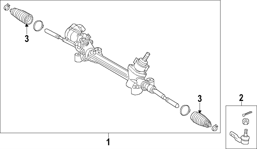 Diagram STEERING GEAR & LINKAGE. for your 2023 Toyota Camry  XSE Sedan 