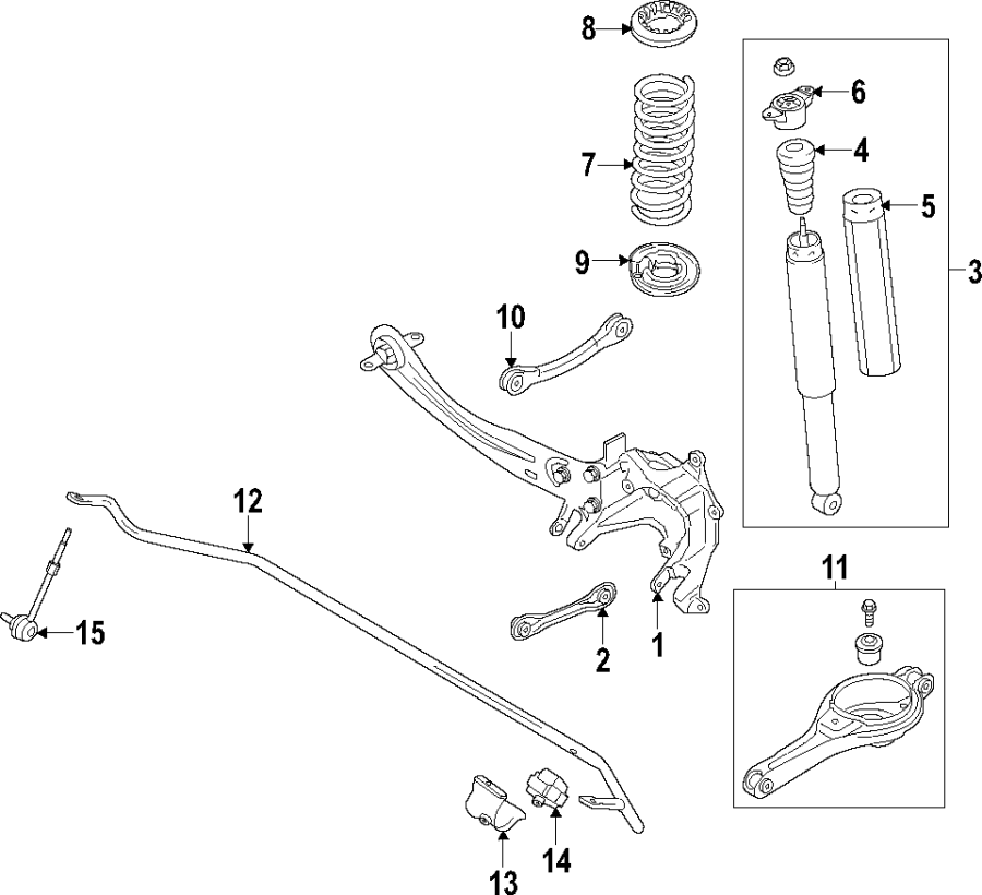 Diagram REAR SUSPENSION. for your 2007 Lincoln MKZ   