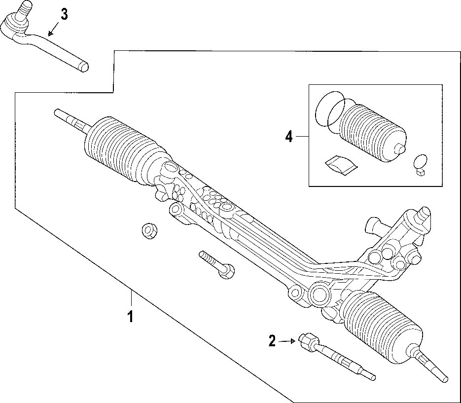 Diagram P/S PUMP & HOSES. STEERING GEAR & LINKAGE. for your 2009 Land Rover LR2   