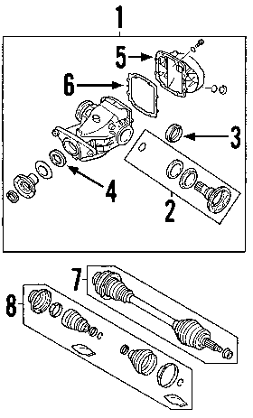 Diagram REAR AXLE. AXLE SHAFTS & JOINTS. DRIVE AXLES. PROPELLER SHAFT. for your 2022 Land Rover Discovery   