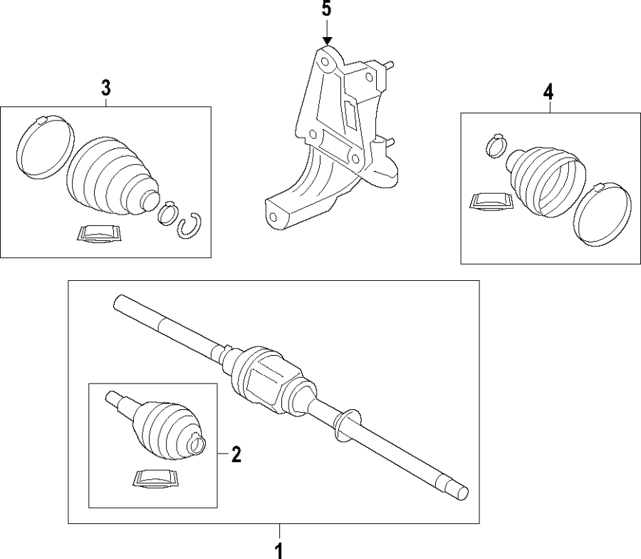 Diagram DRIVE AXLES. AXLE SHAFTS & JOINTS. for your 2012 Land Rover Range Rover Sport   