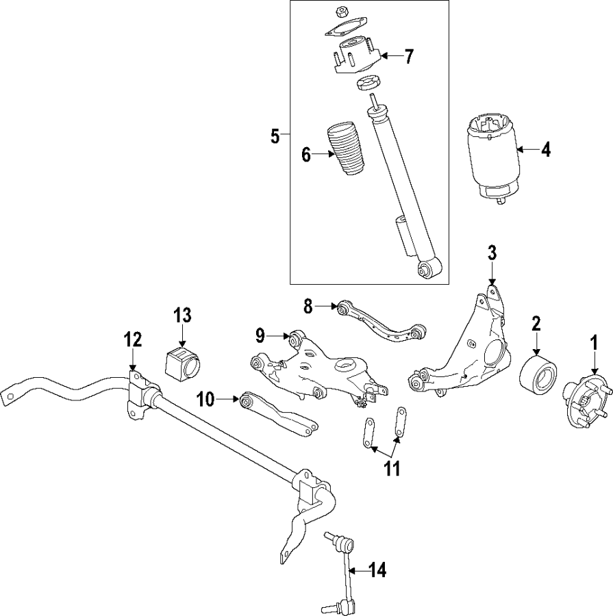 Diagram REAR SUSPENSION. for your 2006 Land Rover Range Rover Sport   
