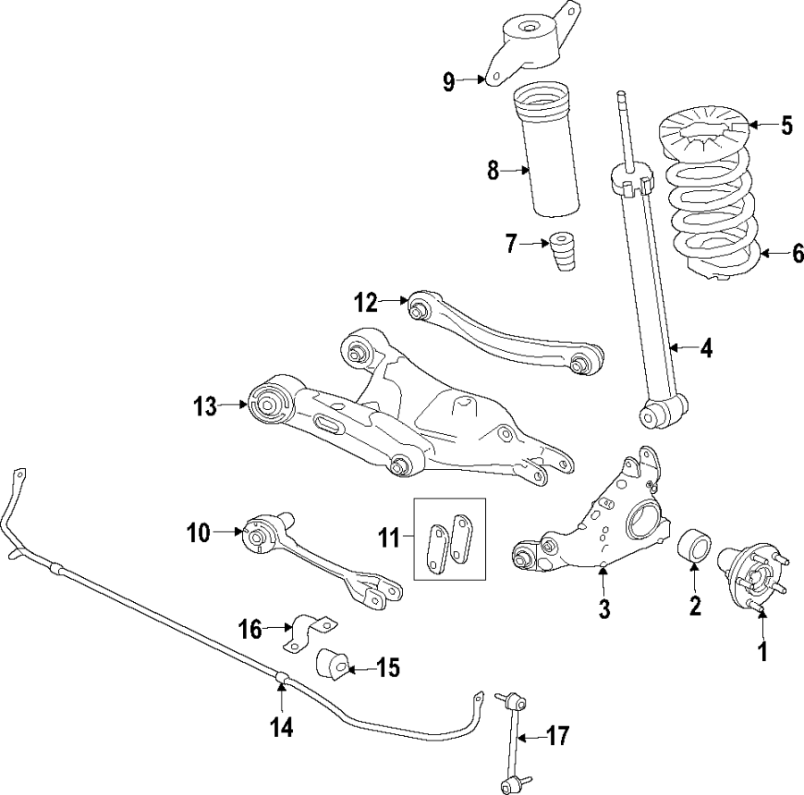 Diagram REAR SUSPENSION. for your 2006 Land Rover Range Rover Sport   