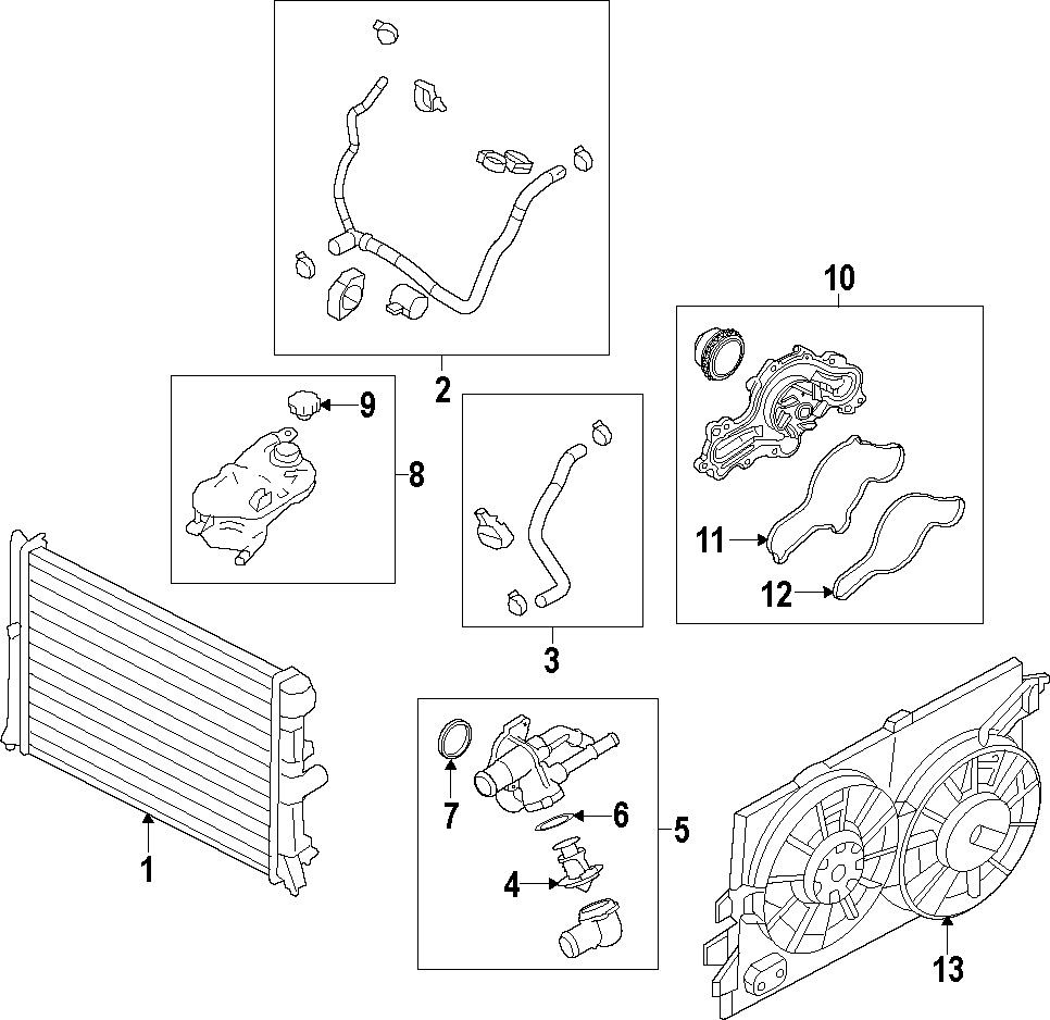 Diagram COOLING SYSTEM. COOLING FAN. RADIATOR. WATER PUMP. for your 1999 Mazda 626   