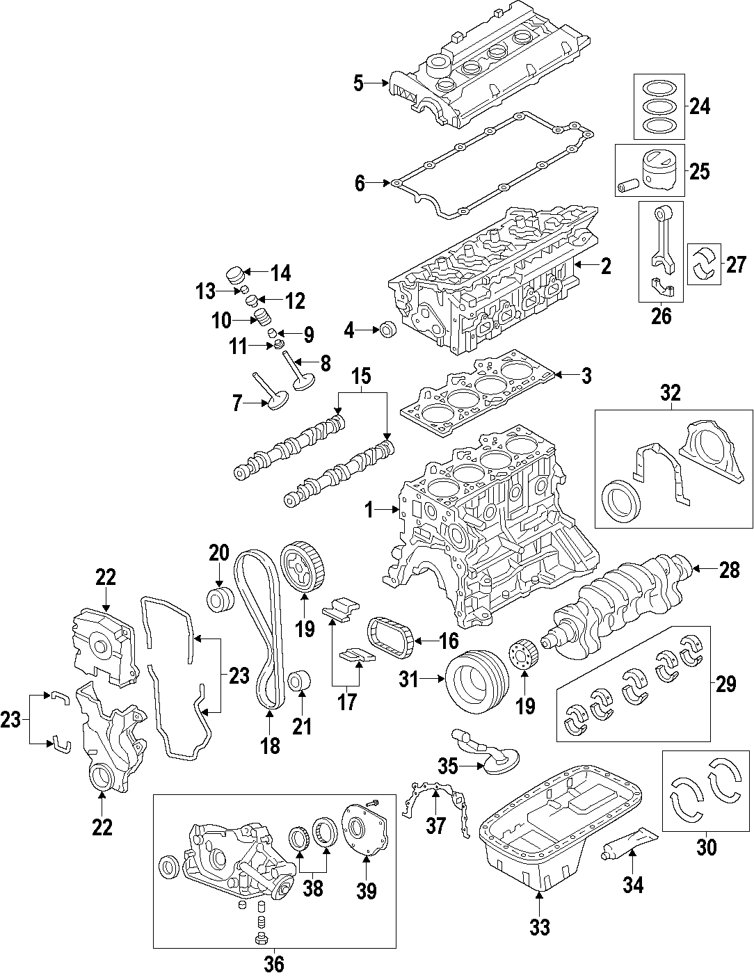 CAMSHAFT & TIMING. CRANKSHAFT & BEARINGS. CYLINDER HEAD & VALVES. LUBRICATION. MOUNTS. PISTONS. RINGS & BEARINGS.https://images.simplepart.com/images/parts/motor/fullsize/F95B050.png