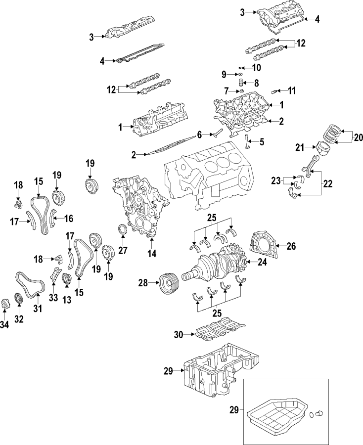 25CAMSHAFT & TIMING. CRANKSHAFT & BEARINGS. CYLINDER HEAD & VALVES. LUBRICATION. MOUNTS. PISTONS. RINGS & BEARINGS.https://images.simplepart.com/images/parts/motor/fullsize/F95F030.png