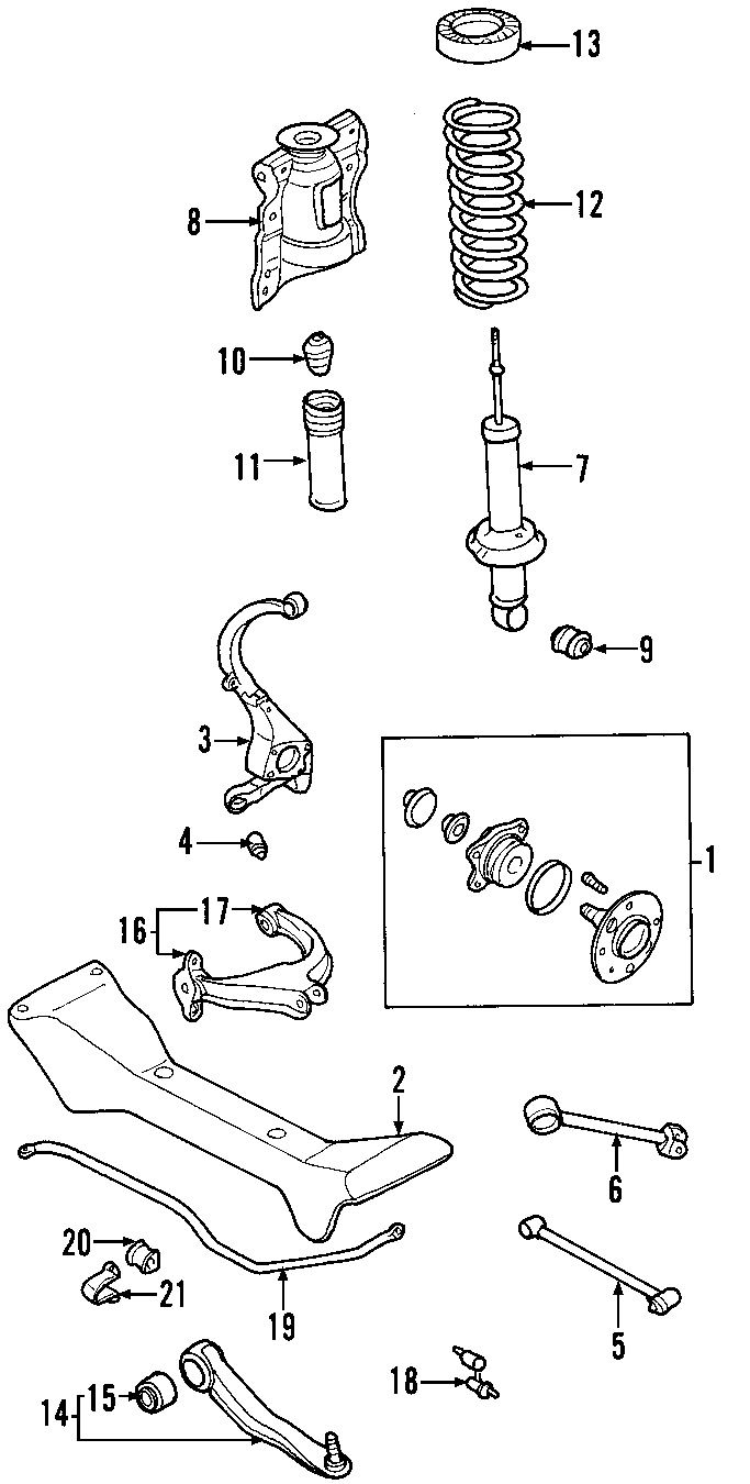 7REAR SUSPENSION. LOWER CONTROL ARM. STABILIZER BAR. SUSPENSION COMPONENTS. UPPER CONTROL ARM.https://images.simplepart.com/images/parts/motor/fullsize/F961130.png