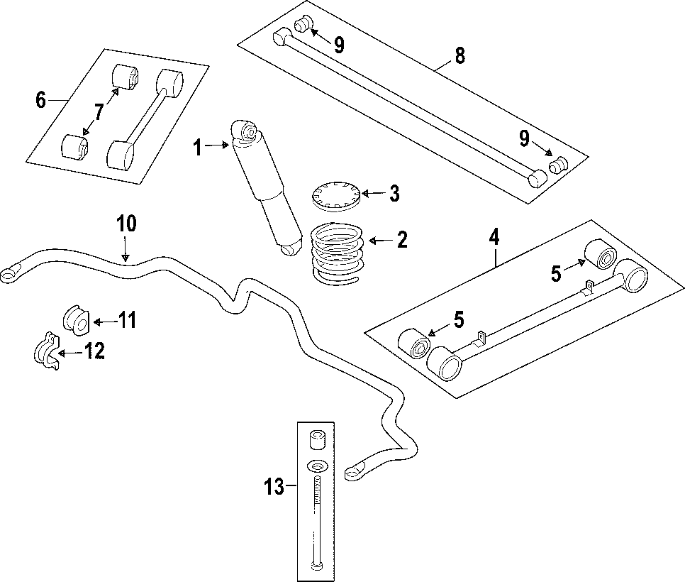 6REAR SUSPENSION. REAR AXLE. STABILIZER BAR. SUSPENSION COMPONENTS.https://images.simplepart.com/images/parts/motor/fullsize/F965090.png