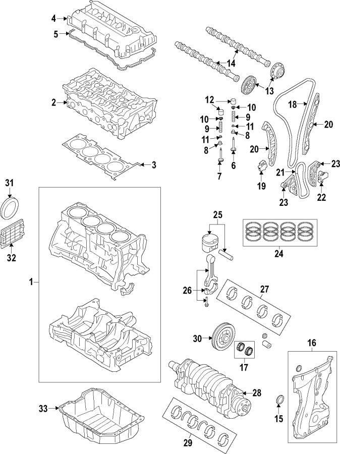 17CAMSHAFT & TIMING. CRANKSHAFT & BEARINGS. CYLINDER HEAD & VALVES. LUBRICATION. MOUNTS. PISTONS. RINGS & BEARINGS.https://images.simplepart.com/images/parts/motor/fullsize/F96E040.png