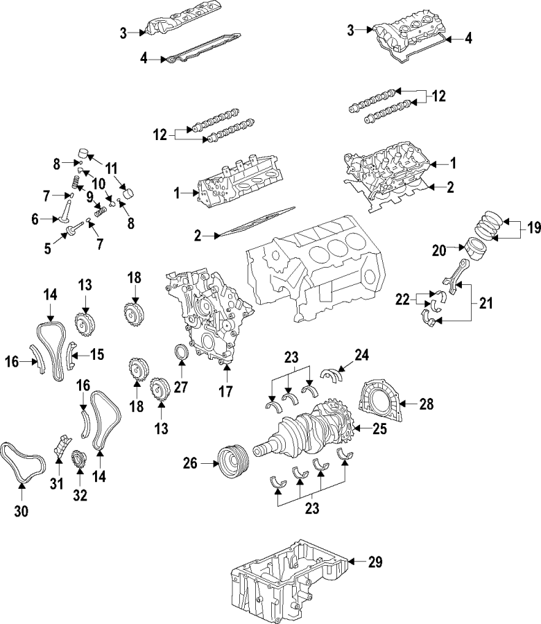 CAMSHAFT & TIMING. CRANKSHAFT & BEARINGS. CYLINDER HEAD & VALVES. LUBRICATION. PISTONS. RINGS & BEARINGS.https://images.simplepart.com/images/parts/motor/fullsize/F96F050.png