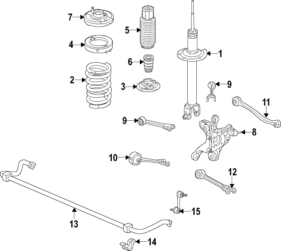 3REAR SUSPENSION. LOWER CONTROL ARM. STABILIZER BAR. SUSPENSION COMPONENTS. UPPER CONTROL ARM.https://images.simplepart.com/images/parts/motor/fullsize/F975070.png