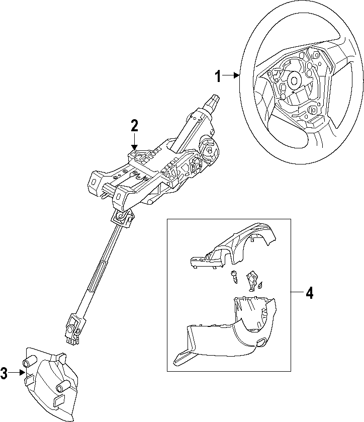 Diagram STEERING COLUMN. STEERING WHEEL. for your Mazda CX-9  