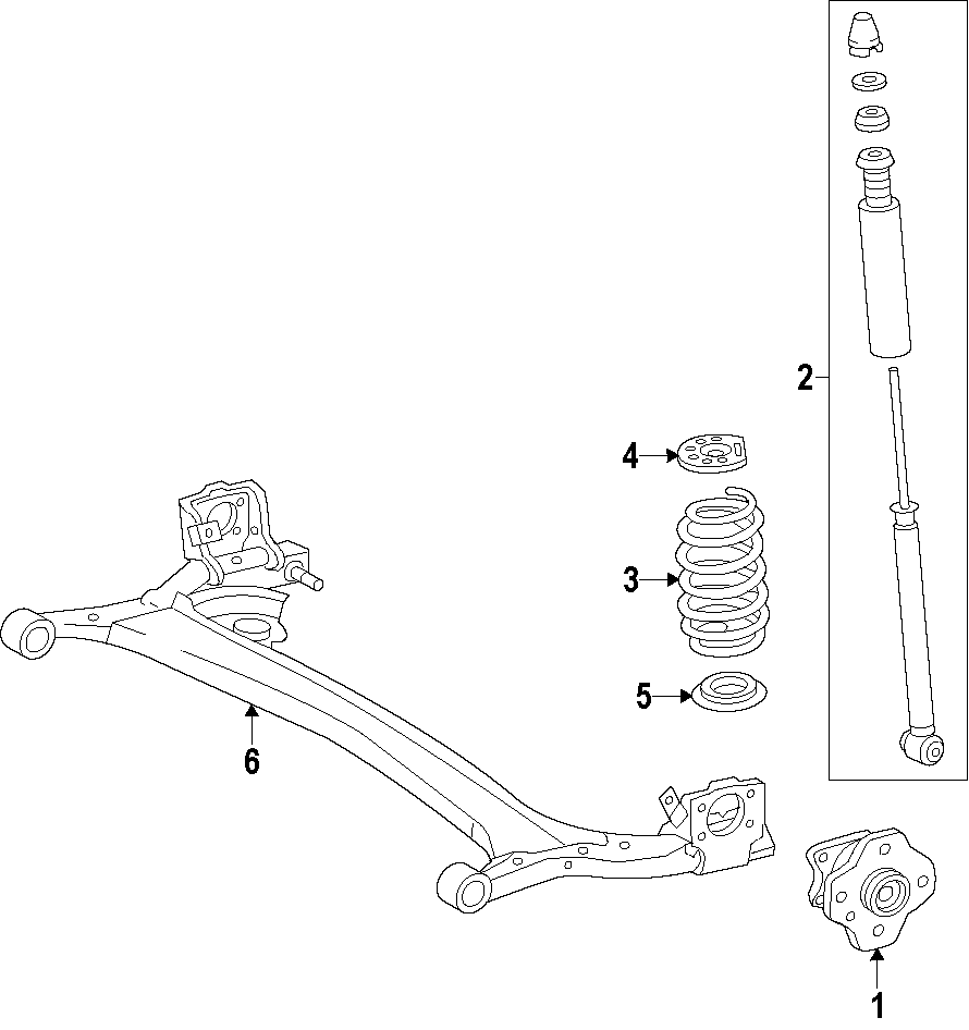 Diagram REAR SUSPENSION. REAR AXLE. SUSPENSION COMPONENTS. for your 2013 Mazda 2   