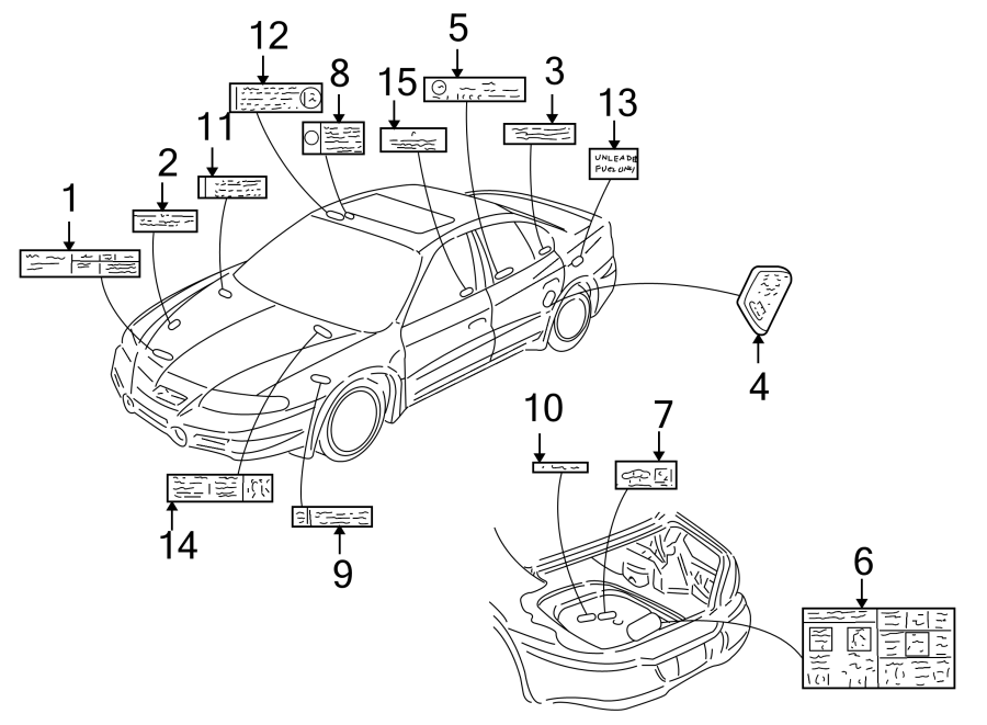 Diagram INFORMATION LABELS. for your 2010 Chevrolet Silverado   