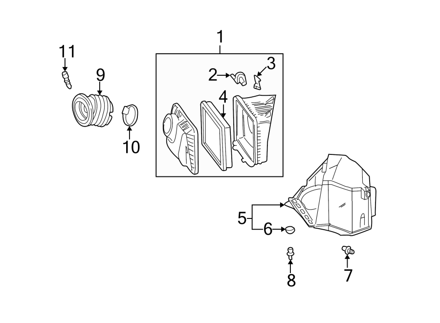 Diagram ENGINE / TRANSAXLE. AIR INTAKE. for your 2022 Chevrolet Spark   