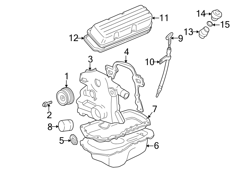 Diagram ENGINE / TRANSAXLE. ENGINE PARTS. for your 2005 Chevrolet Cavalier   