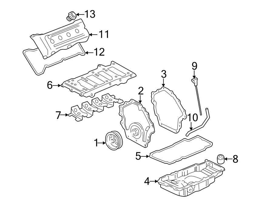 Diagram ENGINE / TRANSAXLE. ENGINE PARTS. for your 2005 Chevrolet Silverado 3500 LT Crew Cab Pickup  