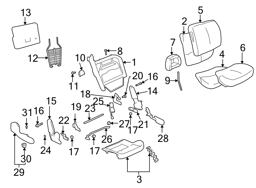 6SEATS & TRACKS. FRONT SEAT COMPONENTS.https://images.simplepart.com/images/parts/motor/fullsize/FA00300.png