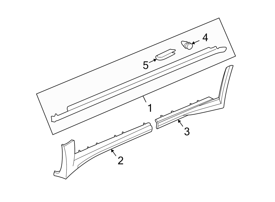 Diagram PILLARS. ROCKER & FLOOR. EXTERIOR TRIM. for your 2021 Chevrolet Suburban    