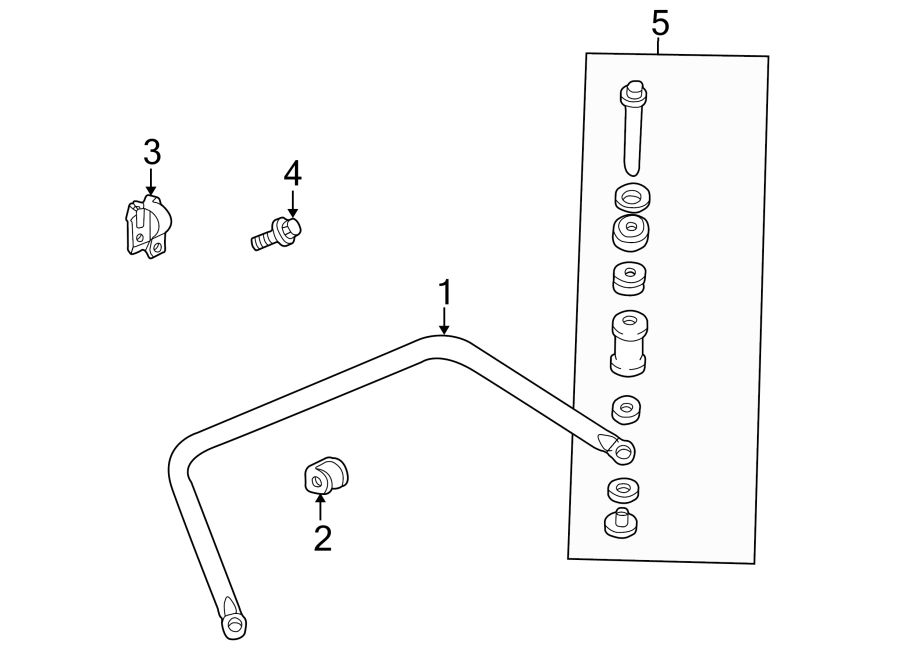 Diagram REAR SUSPENSION. STABILIZER BAR & COMPONENTS. for your 2016 GMC Sierra 2500 HD 6.0L Vortec V8 FLEX A/T RWD SLE Extended Cab Pickup Fleetside 