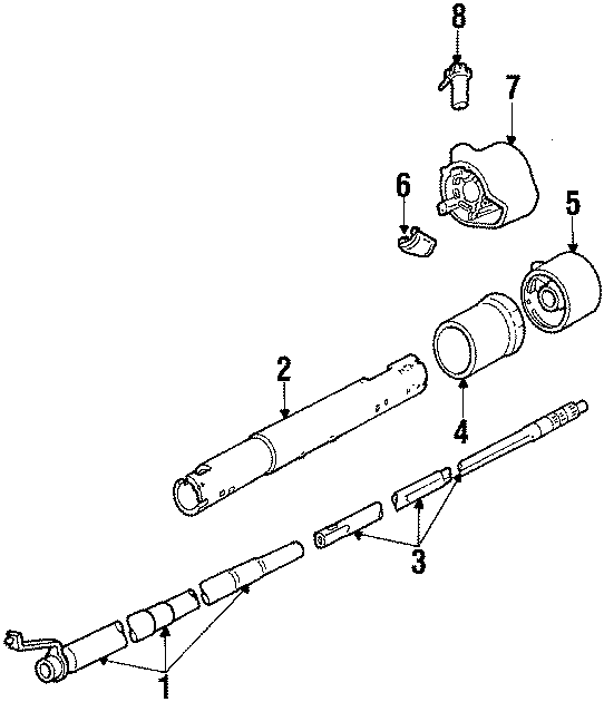 Diagram STANDARD STEERING COLUMN. for your 2018 Chevrolet Spark  LS Hatchback 