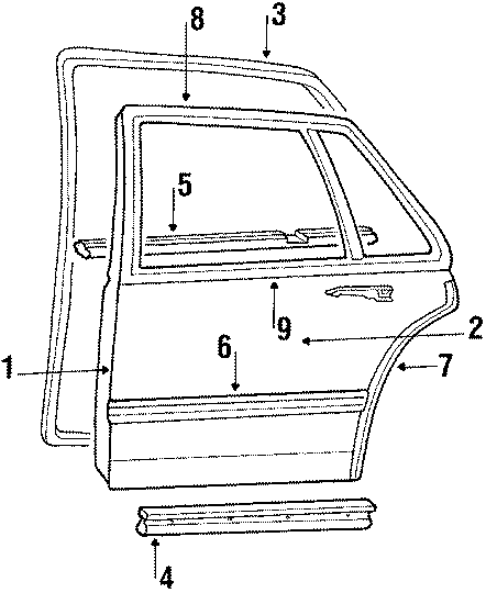 8REAR DOOR. DOOR & COMPONENTS. EXTERIOR TRIM.https://images.simplepart.com/images/parts/motor/fullsize/FA87150.png