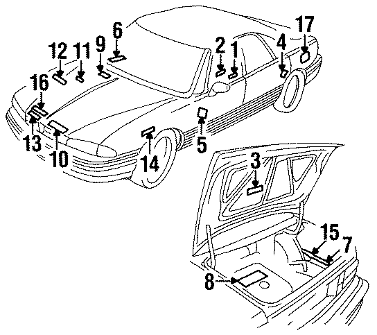 Diagram INFORMATION LABELS. for your 2013 Chevrolet Silverado   