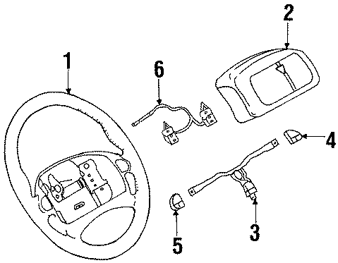 Diagram STEERING WHEEL & TRIM. for your 2010 Chevrolet Silverado   