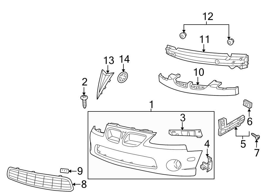 12FRONT BUMPER. BUMPER & COMPONENTS.https://images.simplepart.com/images/parts/motor/fullsize/FB04005.png