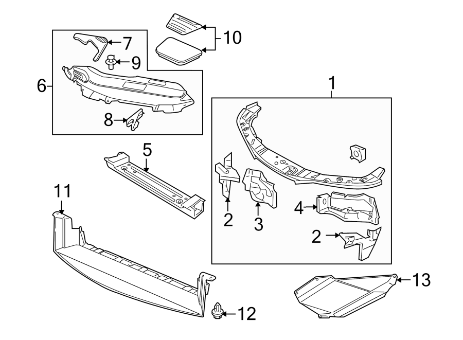 9Radiator support.https://images.simplepart.com/images/parts/motor/fullsize/FB04030.png