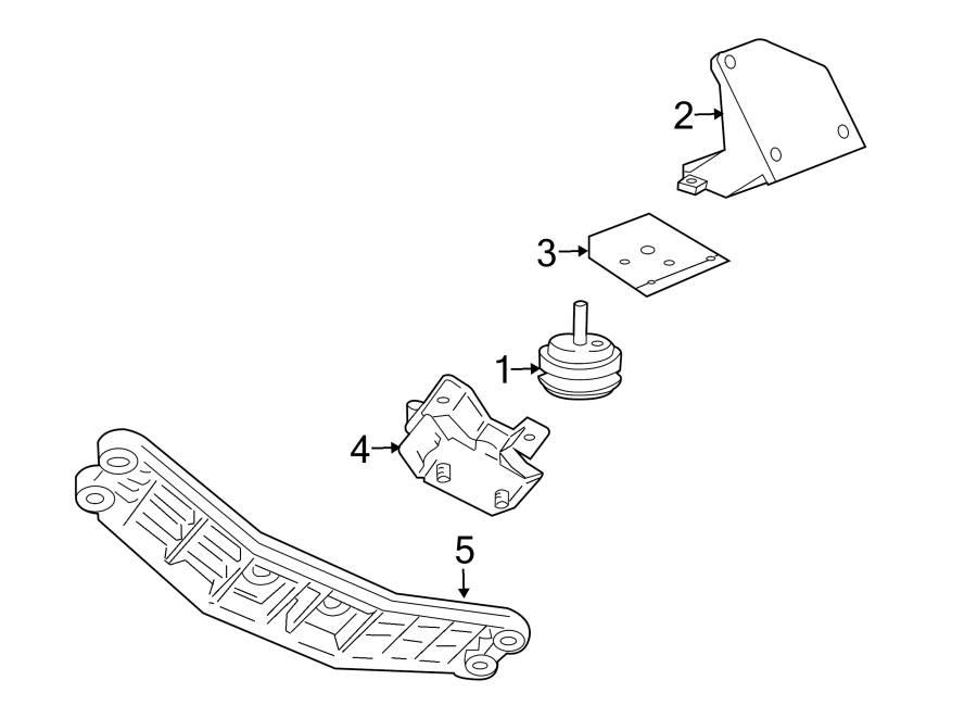 Diagram ENGINE & TRANS MOUNTING. for your 2013 Chevrolet Silverado 3500 HD LT Crew Cab Pickup 6.6L Duramax V8 DIESEL A/T 4WD 