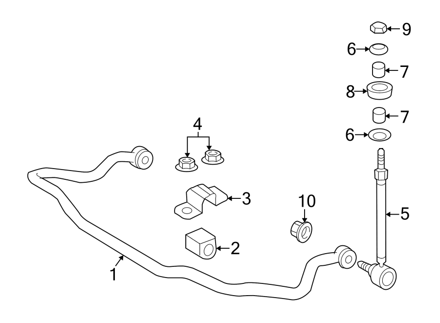 5FRONT SUSPENSION. STABILIZER BAR & COMPONENTS.https://images.simplepart.com/images/parts/motor/fullsize/FB04190.png