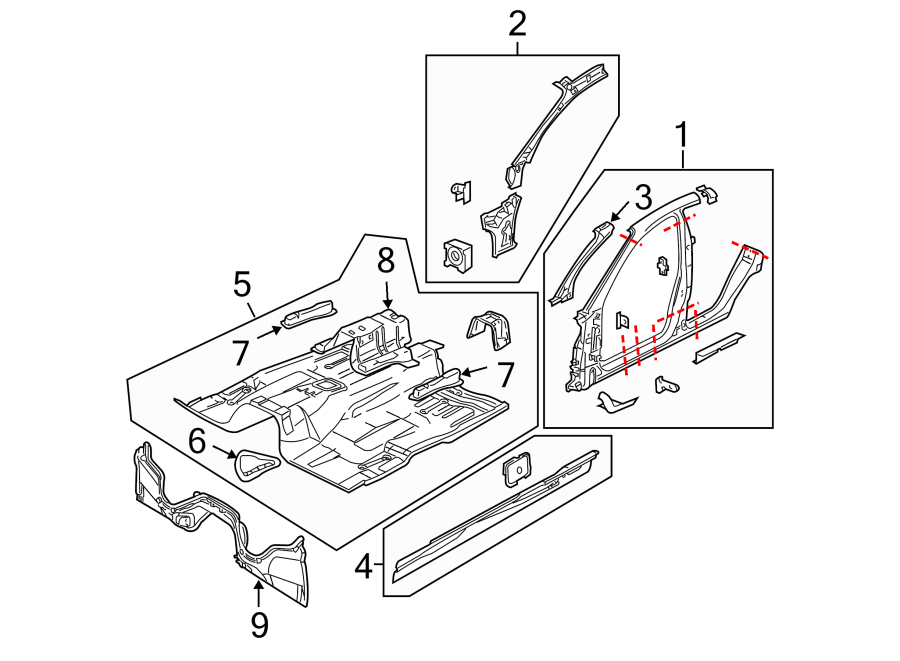 9PILLARS. ROCKER & FLOOR. FLOOR & RAILS. HINGE PILLAR. UNISIDE.https://images.simplepart.com/images/parts/motor/fullsize/FB04310.png